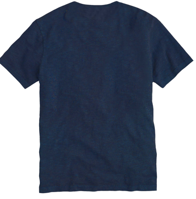 Mc2 Saint Barth Man Linen Jersey T-shirt In Blue