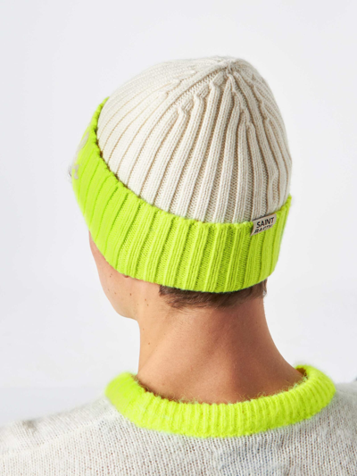 Shop Mc2 Saint Barth Man Knit Beanie With Apres Ski Embroidery