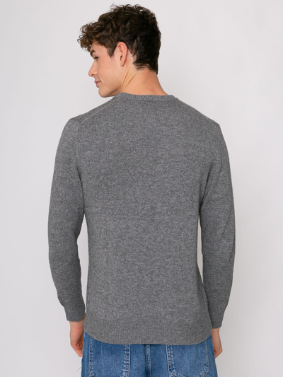 Mc2 Saint Barth Man Grey Sweater Sun Moritz Pirates Fluo Embroidery In Grey