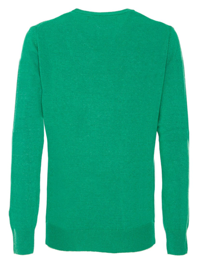 Mc2 Saint Barth Man Green Sweater Infedele Print In Green