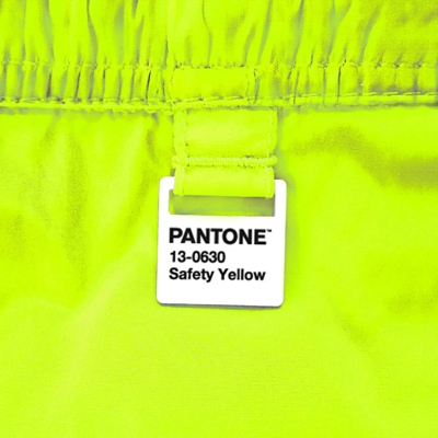Mc2 Saint Barth Man Fluo Yellow Swim Shorts Pantone Special Edition In Yellow