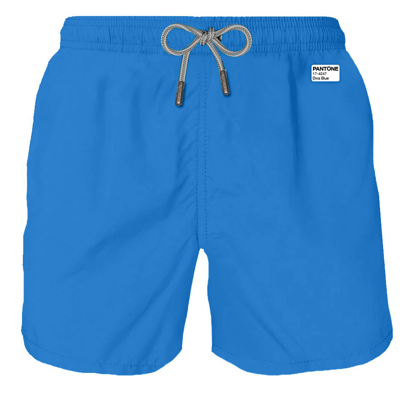 Shop Mc2 Saint Barth Man Dark Bluette Swim Shorts Pantone Special Edition