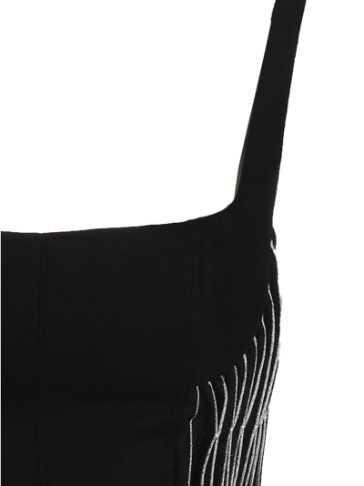 Giovanni Bedin Origami Light Flannel Mini Slip Dress In Black