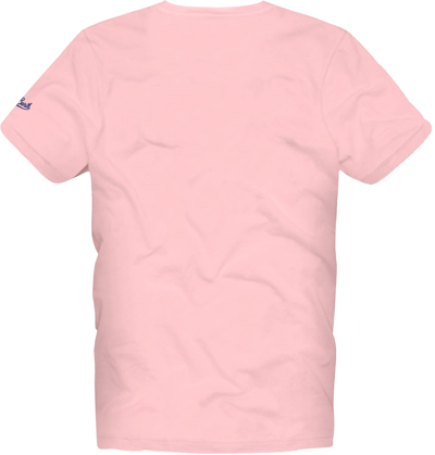 Mc2 Saint Barth Man Cotton T-shirt With Mojito Print In Pink