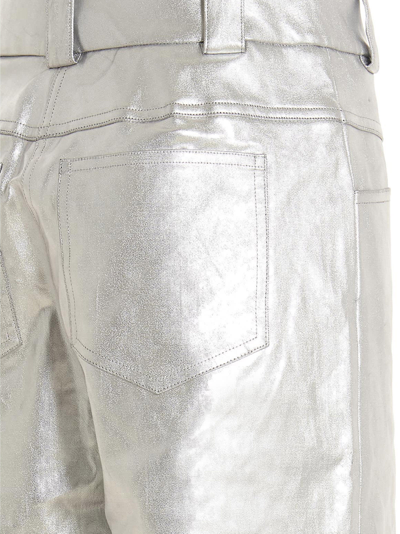 Shop Khaite Preen Trousers In Silver