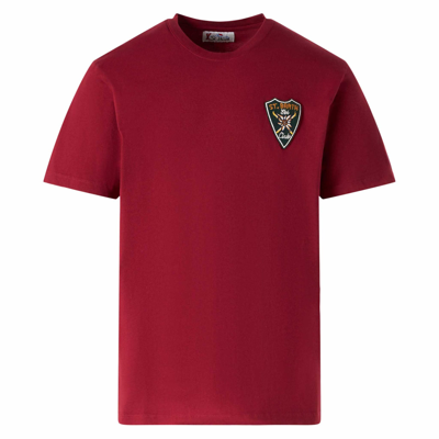 Mc2 Saint Barth Man Burgundy T-shirt With Print