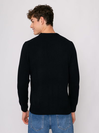 Mc2 Saint Barth Man Blue Sweater Winter Mood Snoopy Print - Peanuts Special Edition In Blue