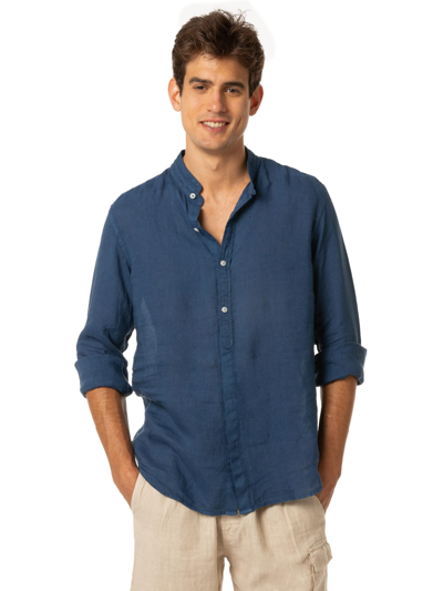 Mc2 Saint Barth Man Blue Shirt In Blue