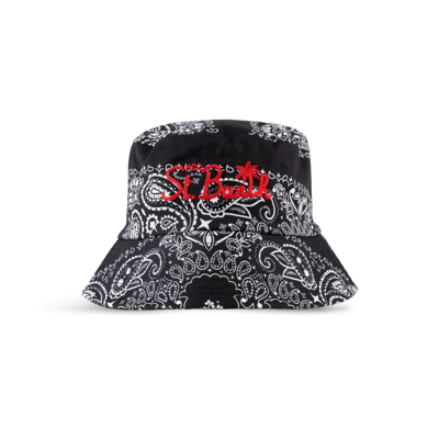 Mc2 Saint Barth Man Black Bucket Hat In Black