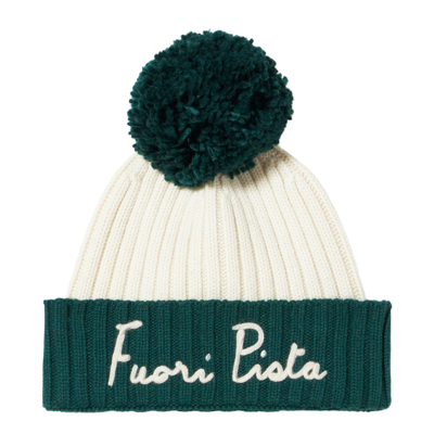 Shop Mc2 Saint Barth Man Beanie With Pompon In White