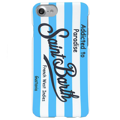 Shop Mc2 Saint Barth Light Blue Striped Cover For Iphone 8