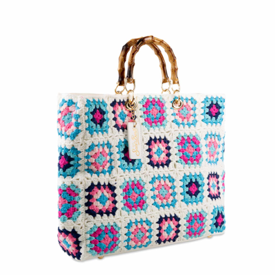 Mc2 Saint Barth Handmade Crochet Bag In White