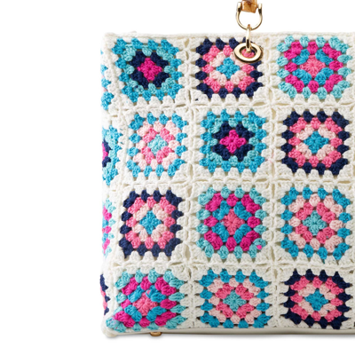 Mc2 Saint Barth Handmade Crochet Bag In White