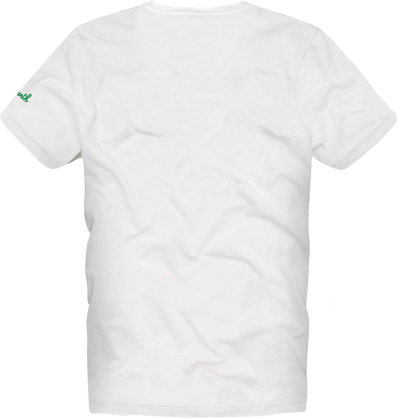 Mc2 Saint Barth Green Pass Print Cotton T-shirt In White