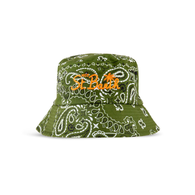 Shop Mc2 Saint Barth Green Bandanna Hat