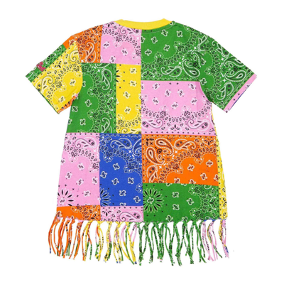 Shop Mc2 Saint Barth Girl Cotton Dress With Fringes In Multicolor