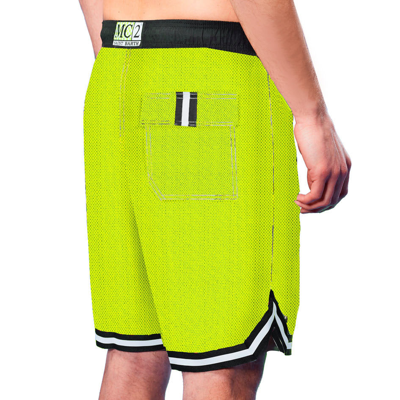 Mc2 Saint Barth Fluo Yellow Swim Shorts Surf Style In Yellow