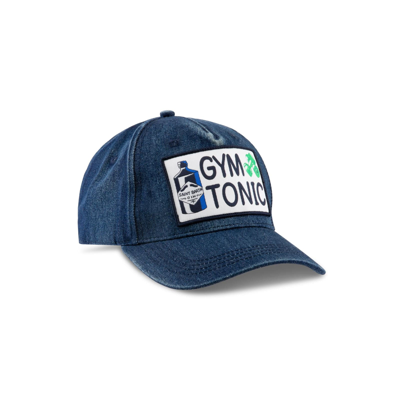 Shop Mc2 Saint Barth Denim Cap With Patch In Blue