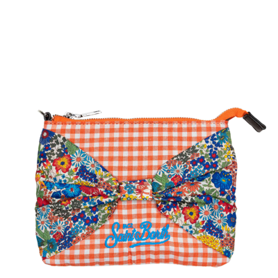 Shop Mc2 Saint Barth Cross-body Bag With Ribbon In Orange