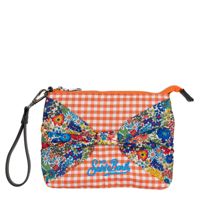 Shop Mc2 Saint Barth Cross-body Bag With Ribbon In Orange