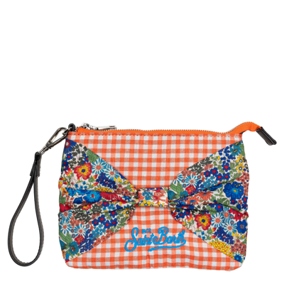 Mc2 Saint Barth Cross-body Bag With Ribbon In Orange