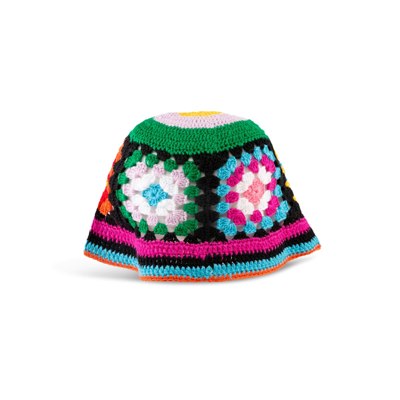 Mc2 Saint Barth Crochet Woman Cloche In Black