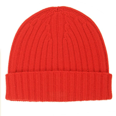 Mc2 Saint Barth Cashmere Blend Red Hat With Check Patch In Red