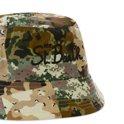 Mc2 Saint Barth Camouflage Bucket Hat In Green