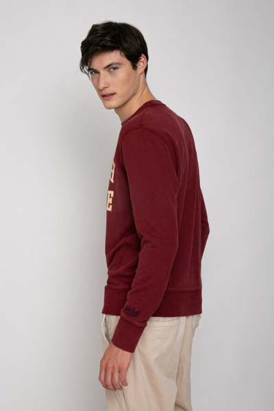 Mc2 Saint Barth Burgundy Sweatshirt St. Barth Print In Red