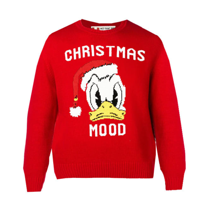 Shop Mc2 Saint Barth Boy Sweater With Donald Duck ©disney Special Edition In Red