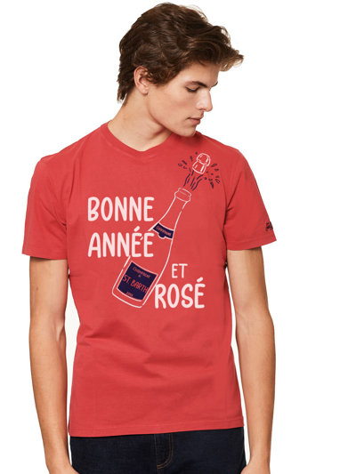 Mc2 Saint Barth Bonne Année Et Rosé Red T-shirt In Red