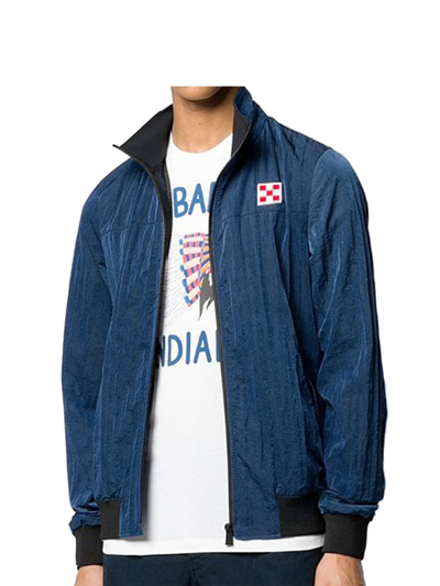 Shop Mc2 Saint Barth Blue Sailor Zip Jacket