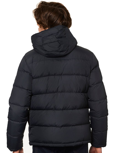 Shop Mc2 Saint Barth Blue Hooded Down Padded Jacket