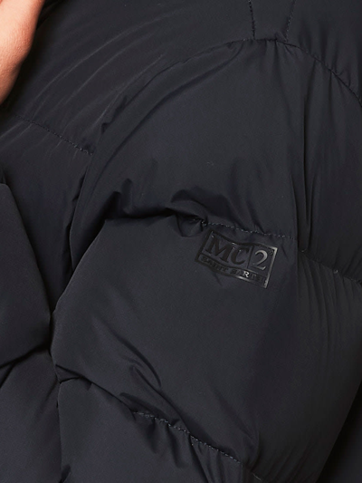 Mc2 Saint Barth Blue Hooded Down Padded Jacket In Blue