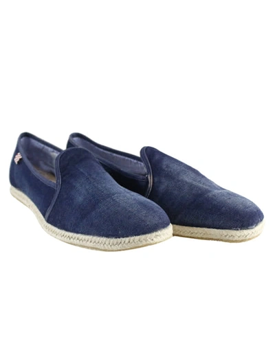 Shop Mc2 Saint Barth Blue Denim Canvas Shoes For Man