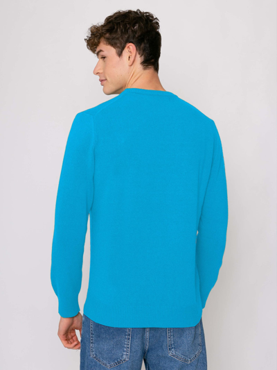 Mc2 Saint Barth Bello E Possibile Print Man Sweater In Blue