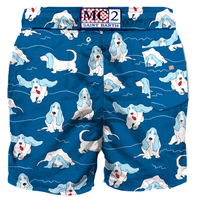 Mc2 Saint Barth Basset Hound Man Swim Shorts In Blue