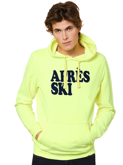 Mc2 Saint Barth Après Ski Fluo Yellow Hoodie In Yellow