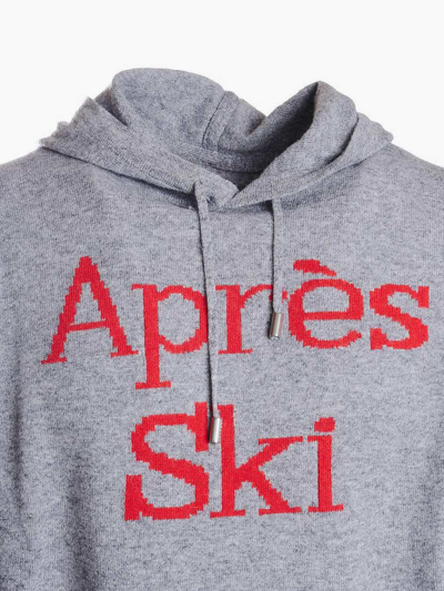 Shop Mc2 Saint Barth Après Ski Blended Cashmere Hooded Sweater In Grey