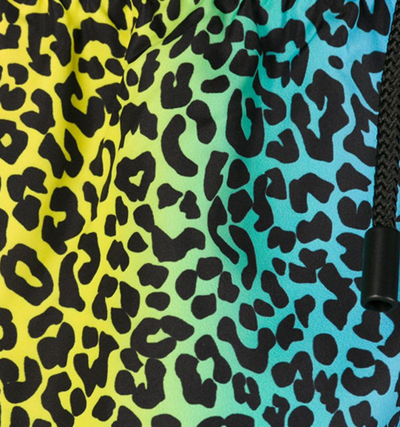 Mc2 Saint Barth Animalier Rainbow Print Light Fabric Zipped Swim Shorts In Multicolor