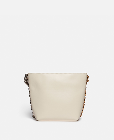 Shop Stella Mccartney Frayme Bucket Bag In Pure White