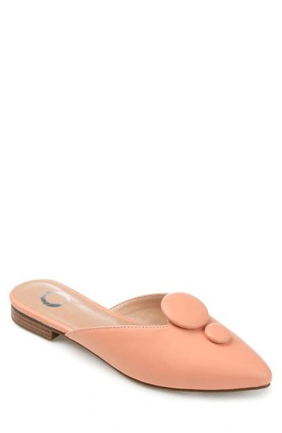 Shop Journee Mallorie Almond Toe Mule In Coral