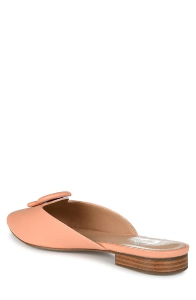 Journee Mallorie Almond Toe Mule In Coral