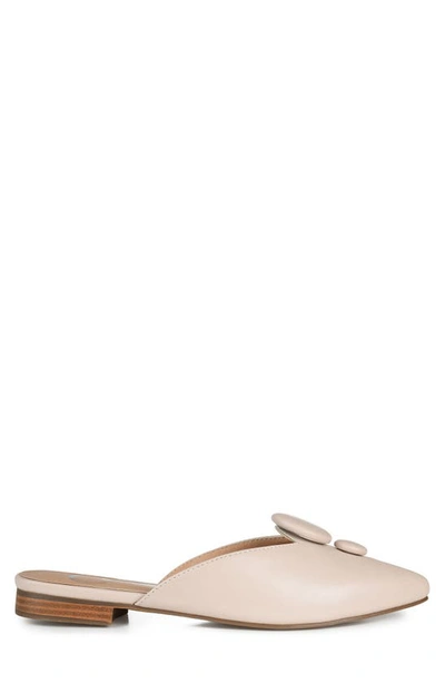 Shop Journee Collection Mallorie Almond Toe Mule In Nude
