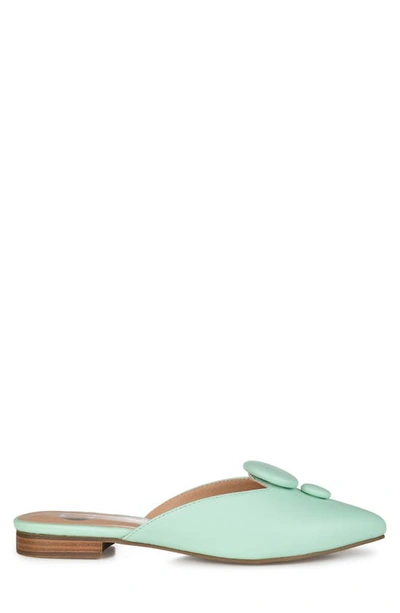 Journee Mallorie Almond Toe Mule In Mint