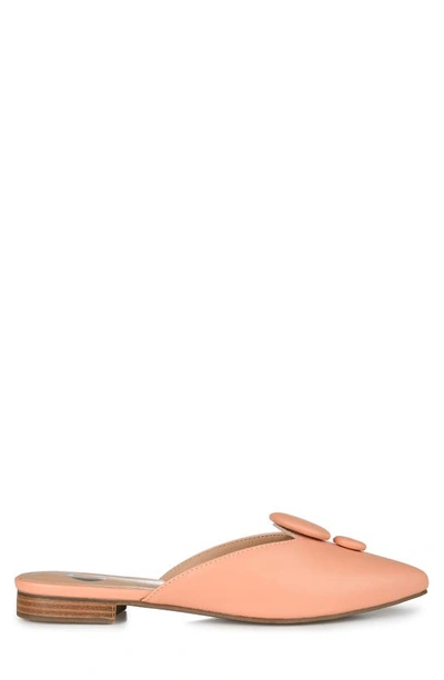 Journee Mallorie Almond Toe Mule In Coral