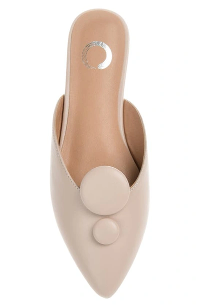 Shop Journee Collection Mallorie Almond Toe Mule In Nude