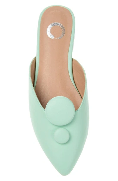Journee Mallorie Almond Toe Mule In Mint