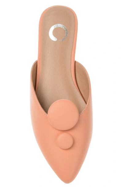 Journee Mallorie Almond Toe Mule In Coral