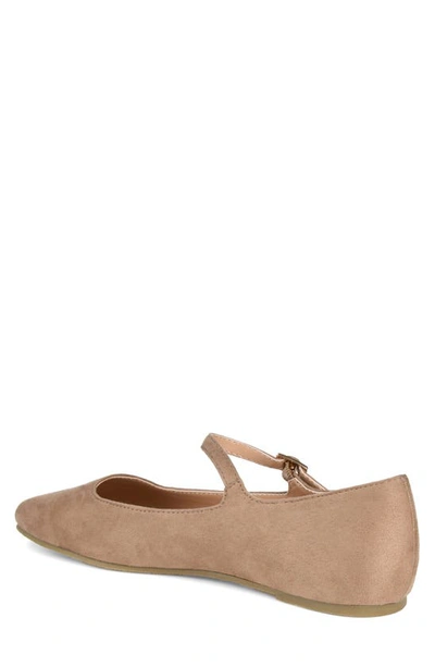 Shop Journee Collection Carrie Flat In Taupe